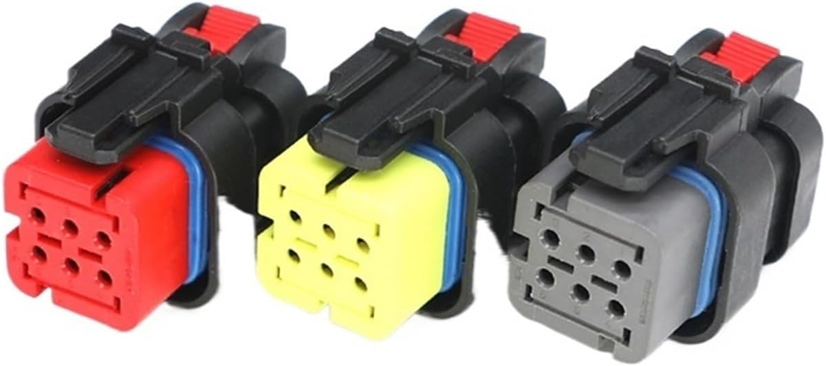 776433-2 Waterproof Automotive Wiring Harness Connector External Female Head 6-pin Gray Connectors With Terminal(10set)