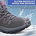 Women Snow Boots Warm Comfortable Waterproof Lace Up Anti-Slip Warm Ankle Winter Booties Fashion Sneaker Boots