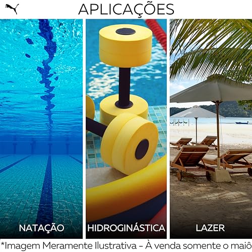 Maiô Nadador Puma UV50+ Lycra Xtra Life - Moda Praia 2024 Feminino, Marinho, GG