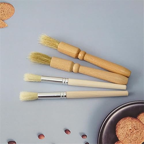 Miniatura 9 de Cepillo de limpieza para molinillo de café, 2 piezas, mango de madera y cerdas naturales, cepillo de madera para polvo, accesorios para grano de