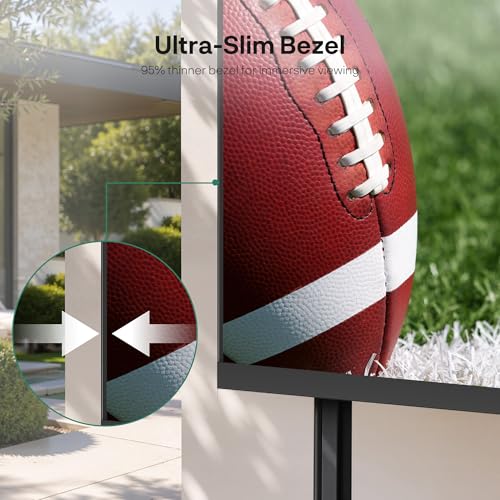 Image of SYLVOX 65'' Full Sun Outdoor TV, 2,000-Nit 4K UHD Anti-Glare, IP56 Weatherproof, Premium Ultra-Narrow Bezel, Smart Google TV, All-Metal Durable for Poolside & Uncovered Areas (Frameless Pro, 2026)