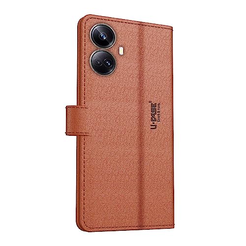 Image of U-Case Compatible with Realme 10 Pro Plus 5G Flip Cover | Leather Finish | Inside Pockets & Inbuilt Stand | Shockproof Wallet Style Magnetic Closure Back Cover Case