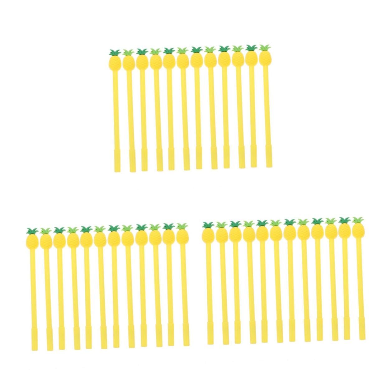 HOMSFOU 3 Set Penne Gel Ananas Cancelleria Per Scuola E Ufficio Design E Adorabile Per E Colore Casuale 12 Pezzi * 3