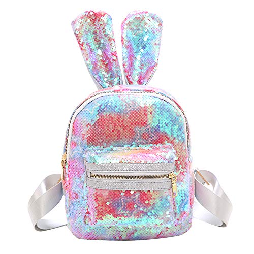 Mochila de Lentejuelas Reversibles para niñas pequeñas Bolso de Escuela de de Moda
