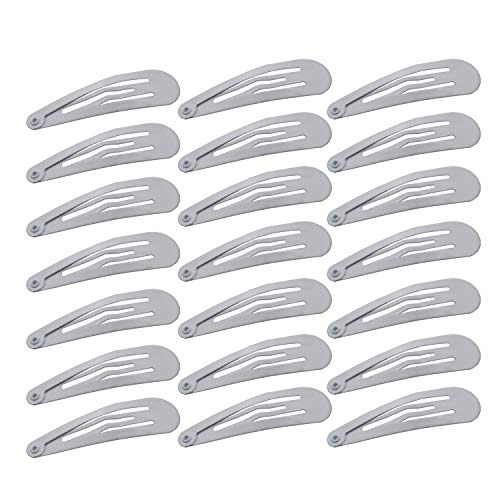 Motanar 50 Pack Of Snap Hair Clips Hair Barrettes For Kids, Girls And Women, 50 Mm (Silver) #TOP25