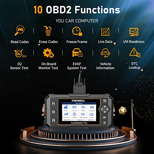 FOXWELL NT624 Elite OBD2 Scanner All Systems Diagnostic Scan Tools for All Cars with SAS Calibration ABS Bleeding Throttle Reset Oil Light & EPB Reset Service, Car Diagnostic Scanner Code Reader