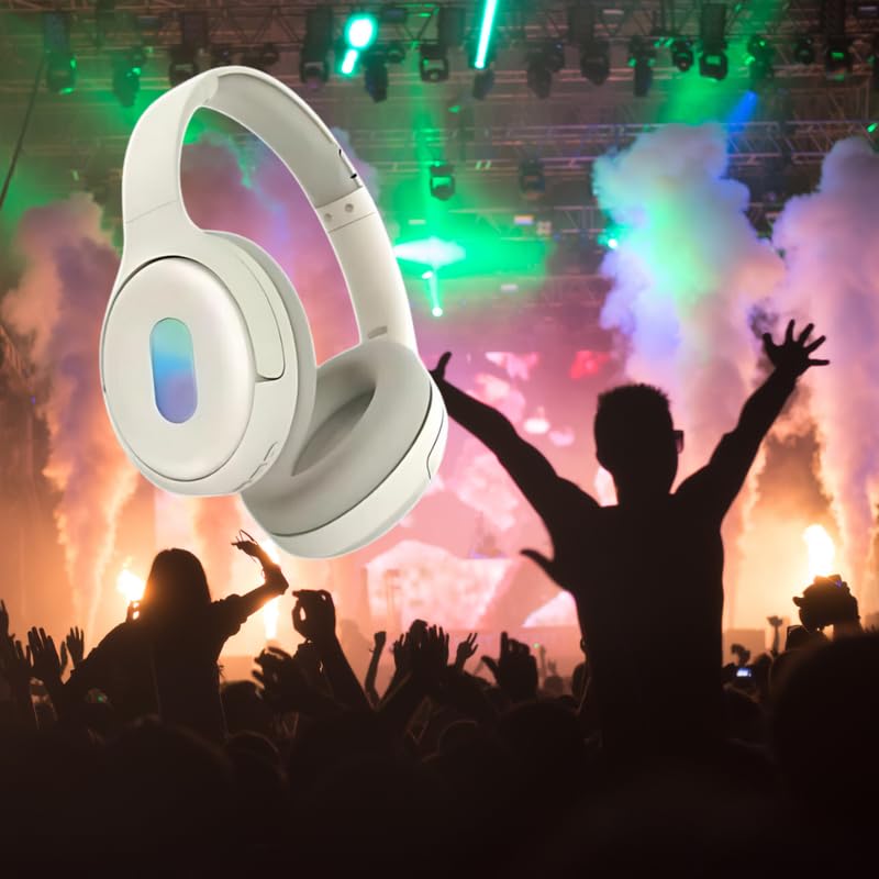 Image of 𝟏𝟓 𝐘𝐞𝐚𝐫𝐬 𝐖𝐚𝐫𝐫𝐚𝐧𝐭𝐲 Bluetooth Headphones with Comfort Cushion Over-Ear Design, Active Noise-Canceling, Deep Bass, Wireless, Long Battery Life for Music Lovers