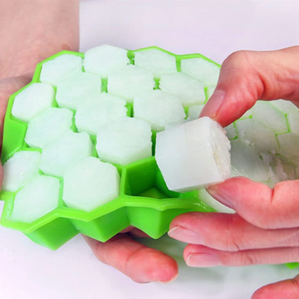 Lot De 2 Moules à Glaçons En Silicone Avec Couvercle, 37 Cavités Pour Glaçons, Gelée, Chocolat, Mariage, Fête D'anniversaire