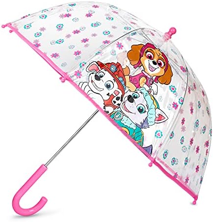 ABG Accessories Kids Umbrella for Boys and Girls Dome clear bubble umbrellas for Rain Windproof & Transparent with Easy Grip Handle Ages 3-10