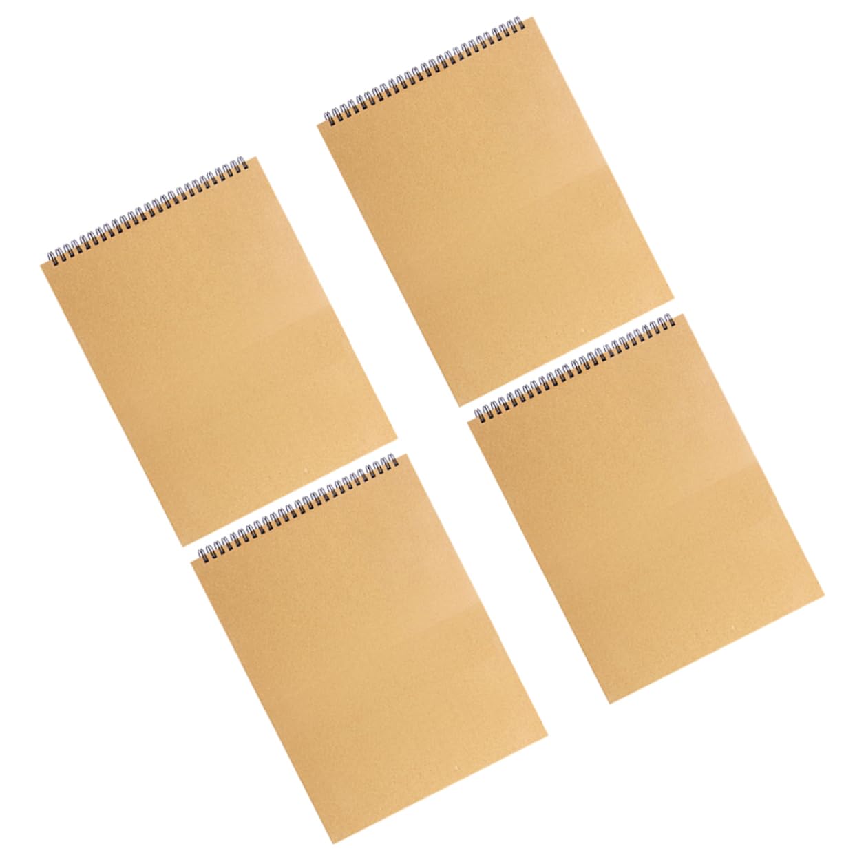 Cahier de Dessin Croquis Papier Kraft A5, 4 Pièces Portable