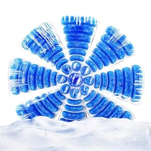 Jeruytgh Helmkopf-Kühlkissen Blau Schneeflocke