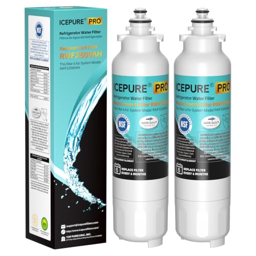 Image of ICEPURE PRO ADQ73613401 NSF401&53&42 Certified Refrigerator Water Filter Compatible with LG LT800P, LT800PC, Kenmore 9490, ADQ736134 ADQ73613402 ADQ75795104 LSXS26326S LMXC23746S LMXC23746D, 3PACK