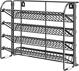 CHARMDI 4 Tier Spice Rack Organizer for Cabinet, Detachable Countertop Spice Rack for Spice Jars(Jars Not Included), Spice Rack Wall mount for Countertop, Cabinet, Kitchen, Black