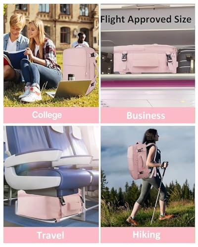 Image of Handcuffs Travel Backpack for Men & Women Water Resistant Cabin Bag with Laptop Compartment Shoe Pouch & Multiple Organiser Pockets | Carry On Luggage | Casual Daypack