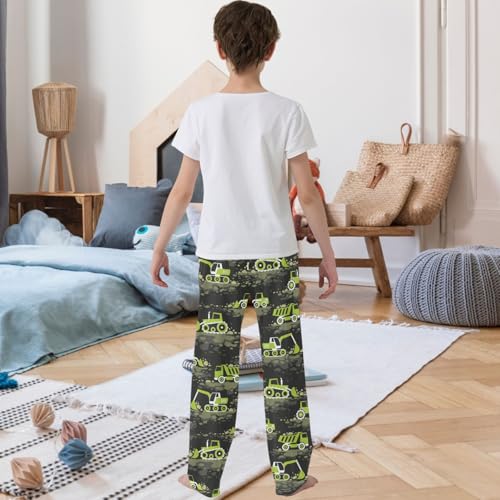 Boy's Pants Building Car Jogger Pants Elastic Waist Long Bottoms Trousers with Pockets 6-14 Years3