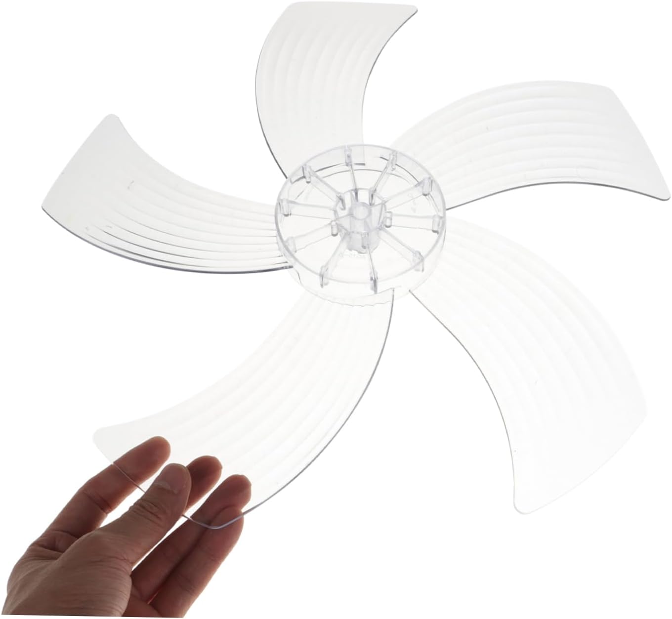 Uonlytech 5pcs Plastic Fan Replacement for Household Table Fans Fit Easy to Install Five- Design Transparent Accessory