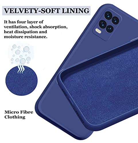 Image of A rtistque Liquid TPU Silicone Matte Shockproof Flexible with Camera Protection Soft Back Cover Case for Realme 8 - Blue