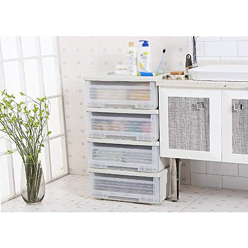 Boîte de rangement en bois massif MU avec tiroir transparent chic