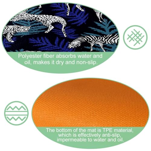 Alfombras de cocina para pasillo y lavandería textiles con diseño exótico 6