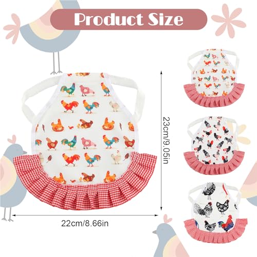 image for XLSXEXCL 3Pcs Chicken Saddle for Hens, Chicken Aprons for Hens, Chicke