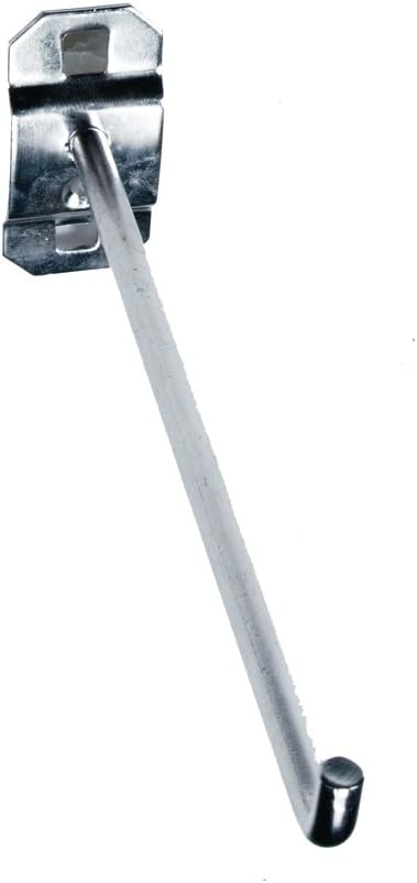 Products 61629 Stainless Steel LocHook 6-inch Single Rod 90-Degree Bend 1/4-Inch Dia, Pegboard Hook for Stainless Steel LocBoard, 3-Pack