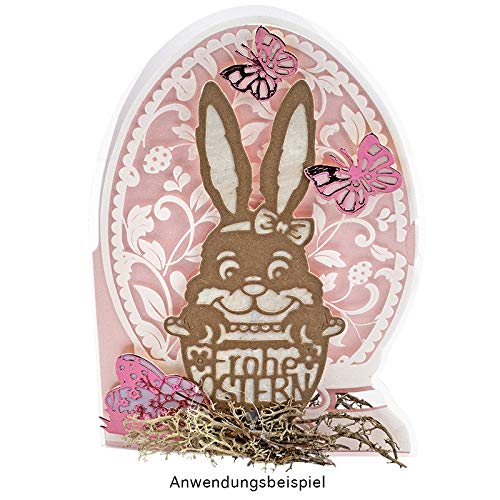 Coniglietto di Pasqua seduto sul bordo assortito altezza 61 cm / 1 pz