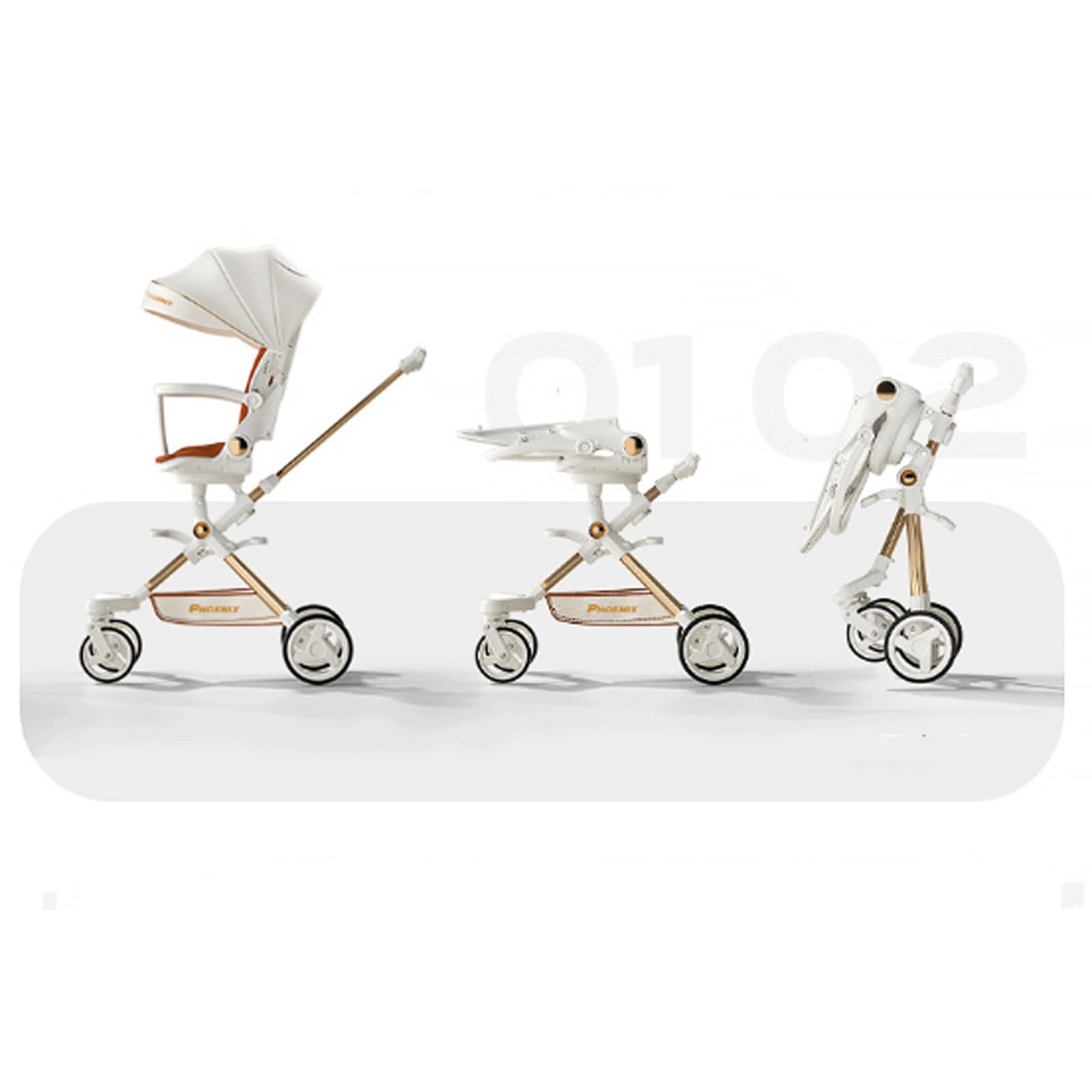 Lichtgewicht kinderwagen met gemakkelijk te vouwen kan gaan gaan zitten of gaan liggen twee richtingswagen met Sunshade 6-verstelbare rugleuning