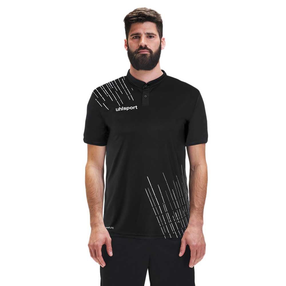 uhlsport Boys Sports Polo, Black/White, 164