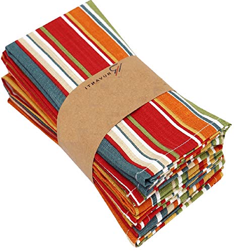Ruvanti Table Cloth Napkins 6 Pack(100% Cotton 18" X 18") Dinner Napkins,Soft