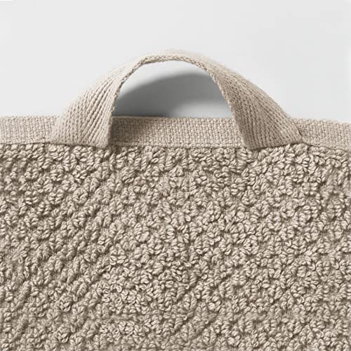 Nate Home By Nate Berkus 100% Cotton Textured Rice Weave Bath Sheet Towel Set Of 2 | Soft And Absorbent Solid Bathroom Towels From Mdesign - Set Of 2, Fossil (Beige) #TOP4