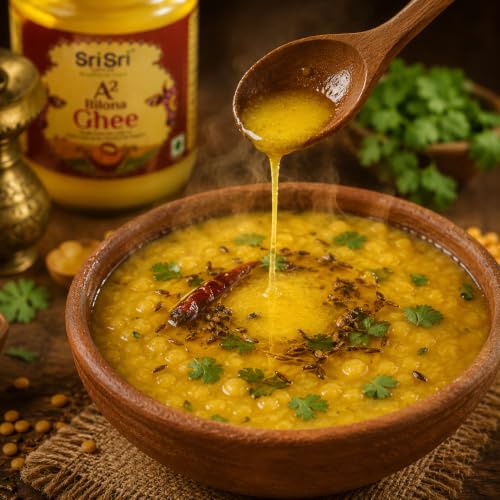Image of Sri Sri Tattva A2 Bilona Ghee 500ml | Traditional Bilona Method | Made from Desi Cow Milk | Pure & Natural Ghee | Rich Aroma & Authentic Taste.