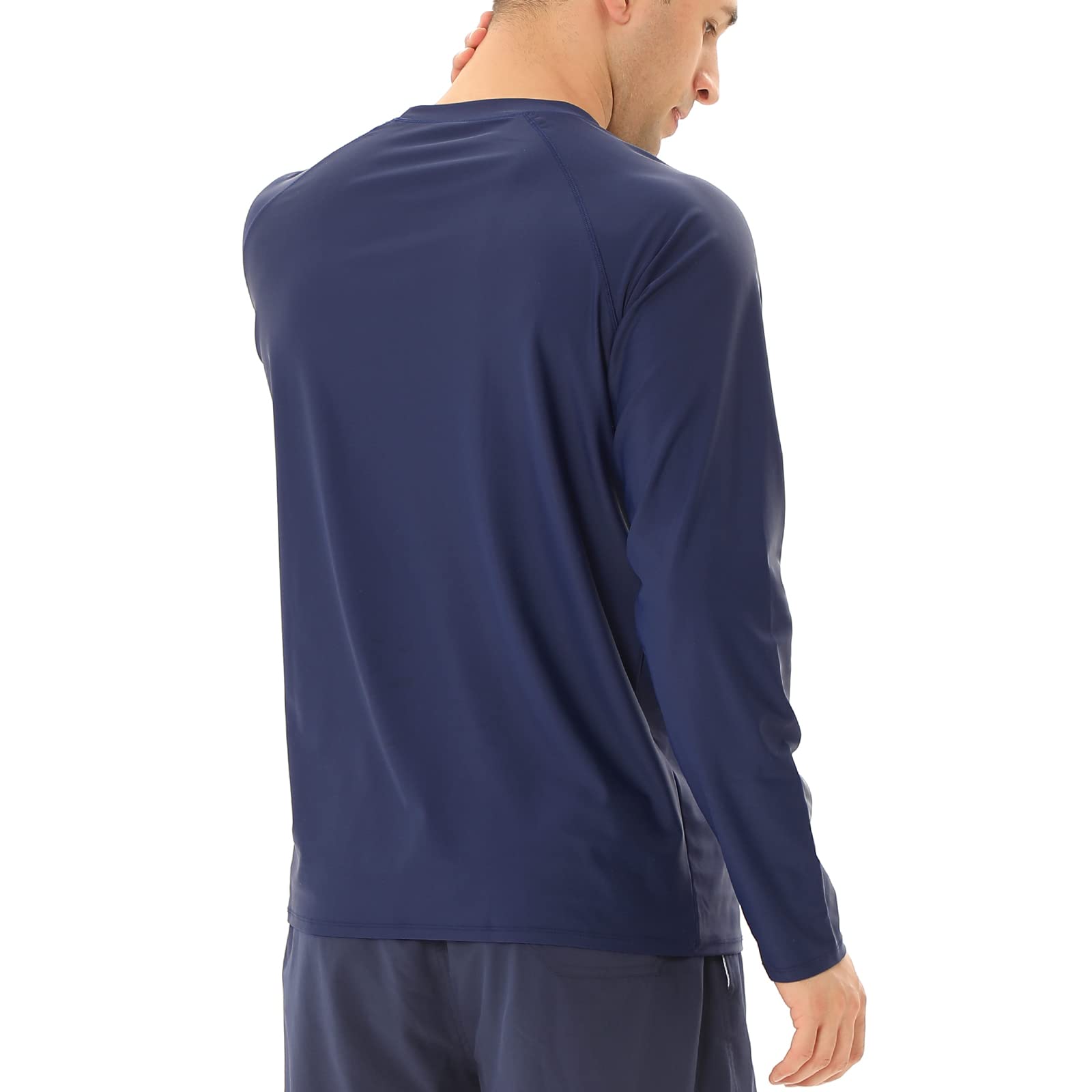 MASOCIO Maglia Anti UV da Uomo Maglietta Maniche Lunghe UPF 50+ Protezione Solare Costume da Bagno Rash Guard Asciugatura Rapida