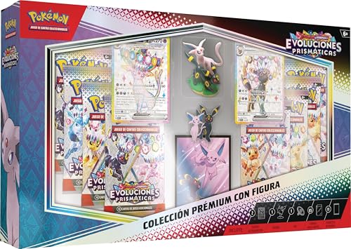 Ya en mundofriki.es: Pokémon: Colección prémium con Figura de Escarlata y Púrpura-Evoluciones Prismáticas de JCC Pokémon