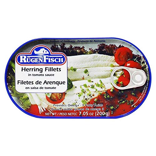Rugen Fisch Herring Fillets in Tomato Sauce, 7 oz (200 g