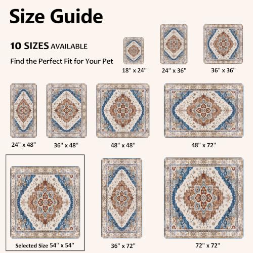 Image of Washable Pee Pads for Dogs, Reusable Puppy Potty Training Pads, Ultra-Absorbent Thick Waterproof Leak-Proof Non-Slip Pads & Mat for Crate, Playpen, Floor, Whelping & Housebreaking , 2 Pack 54 inchx54 inch