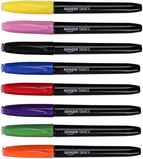 Amazon Basics Fabric Markers, 8-Pack