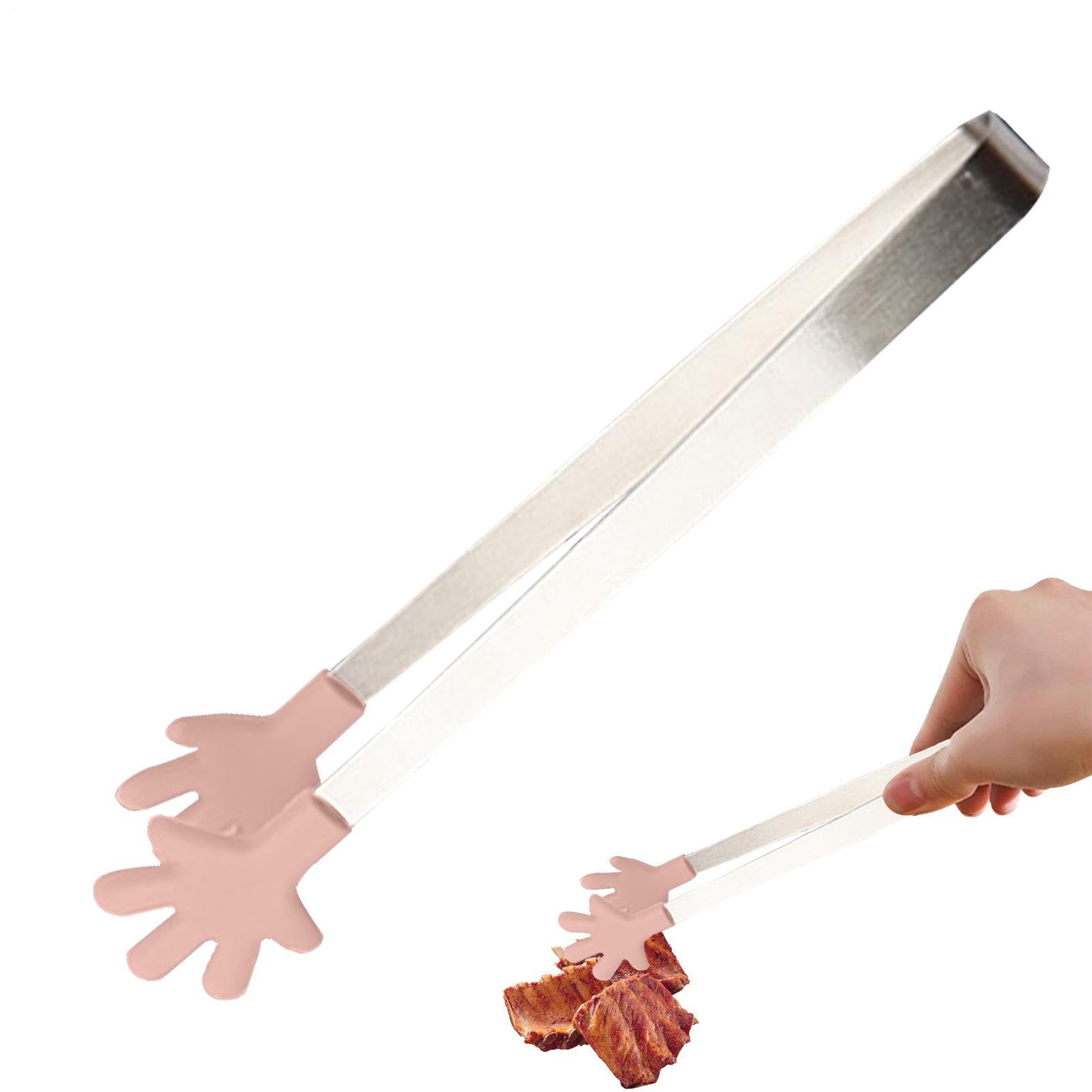 Silikonzange | Heat Resistant Mini Servierzange | Anti-Haftbeschichtetes Mehrzweck-Kitchen | Zum Kochen, Backen, Grillen, Buffet, Salat, Servieren von Eiswürfeln, Brot, Desserts, Essenszubereit