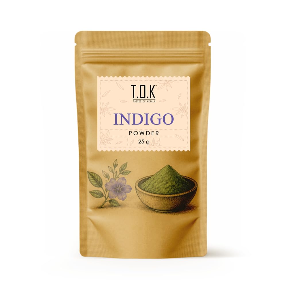 T.O.K Taste Of Kerala Indigo Powder 25g, Natural Hair Dye, Neeli Avuri Nilini Powder-picture-52
