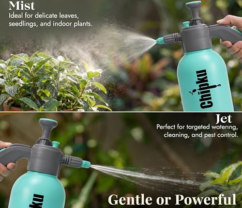 Image of Chipku 2L Pressure Spray | Hand Pump Garden Sprayer with Adjustable Nozzle | Multipurpose Water Sprayer for Gardening, Sanitizing, Car & Bike Wash, Home Cleaning & Plant Care Spray Bottle