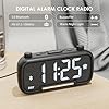 ROCAM Alarm Clock Radio with FM Radio, Sleep Timer, Auto Scan 20 Presets & Easy-Tune Knob, Wake to Radio/Beep, Bluetooth 5.0 Speaker Modern Design for Bedroom & Office
