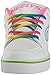 HEELYS Girl's Motion Plus Sneaker, White/Rainbow, 4 M US Big Kid