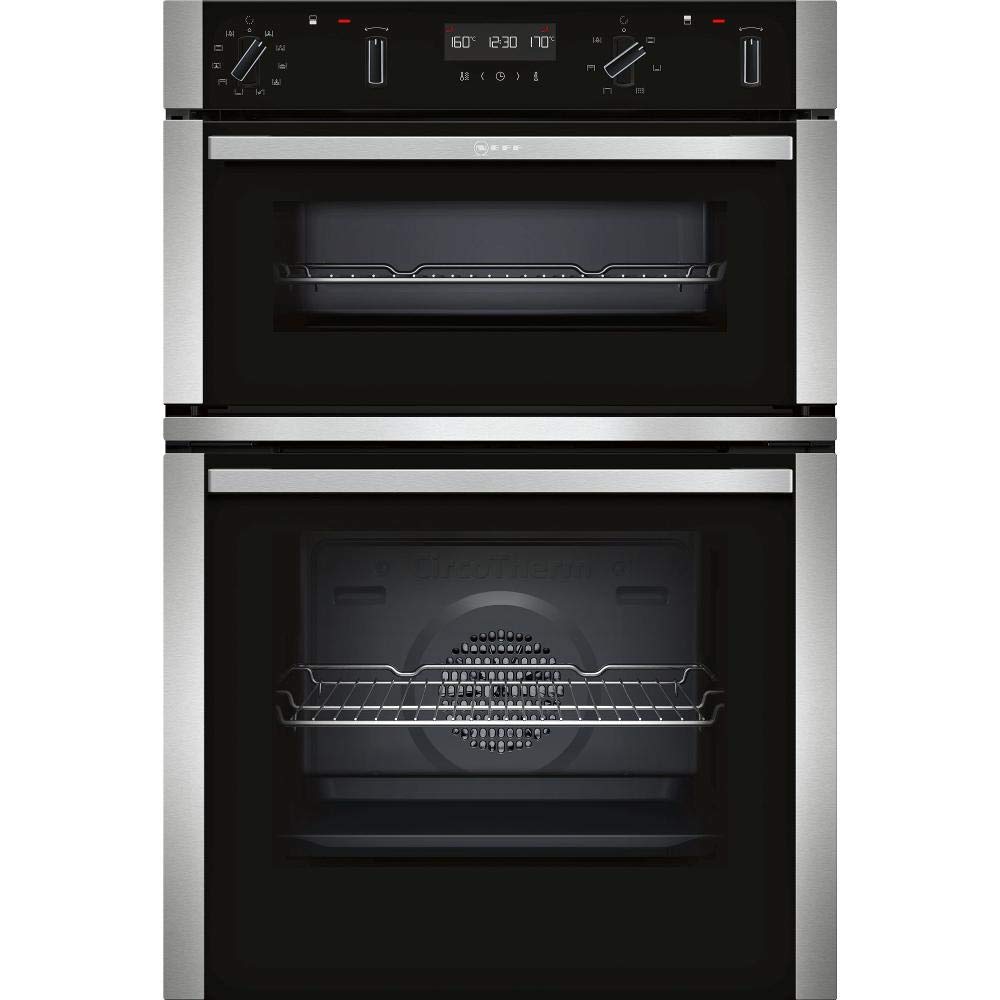 NEFF U2ACM7HN0B Built-In A/B Rated Electric Double Oven in Stainless Steel