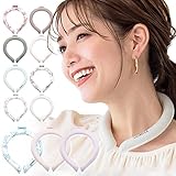 アイスネックリング ネッククーラー クールリング ひんやり 冷たい 首元 冷感 28℃ アイスネックリング 爽快リング 冷感リング アイスネックバンド 繰り返し使用可能 冷却 暑さ対策 CICIBELLA シシベラ (【グラデーション】スカイブルー, Sサイズ（子供用）)