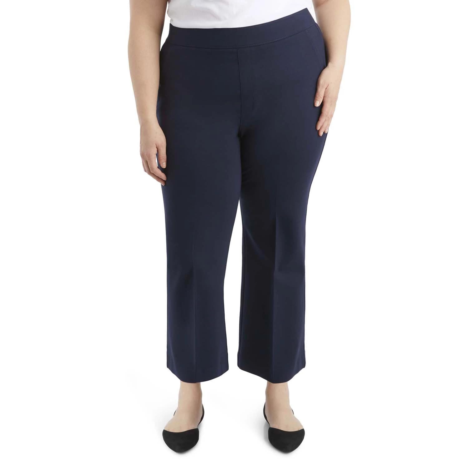 Nine West Pantalones acampanados para mujer, de tiro alto, corte de bota, casual, favorecedor, elásticos, pantalones de vestir