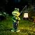Vasesun Solar Lantern Garden Statues Decor, 10" Large Outdoor Frog Figurine Lights for Yard Patio Decoration - Unique Christmas Housewarming Gift for Grandma Wowen Mom