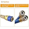 gohantee R134A Refrigerant 59" Charge Hose Kit, Removable Puncture Can Tap and R134a Low Side Quick Coupler, 1/4” SAE Port for R12 R22 Air Conditioning, Recharge Hose with 2.75" Gauge #4