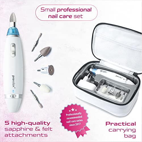 prorelax Maniküre- / Pediküre-Set PERFECT | Damen/Herren | Professionelle Hand- und Fußpflege für Zuhause und unterwegs | 5 hochwertige Aufsätze aus chirurgischem Stahl – Bild 5