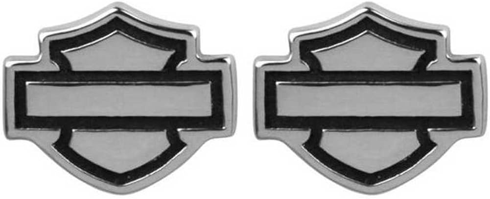 Amazon Com Harley Davidson Women S Outline Bar Shield Post Earrings Hde0285 Harley Davidson Clothing Shoes Jewelry