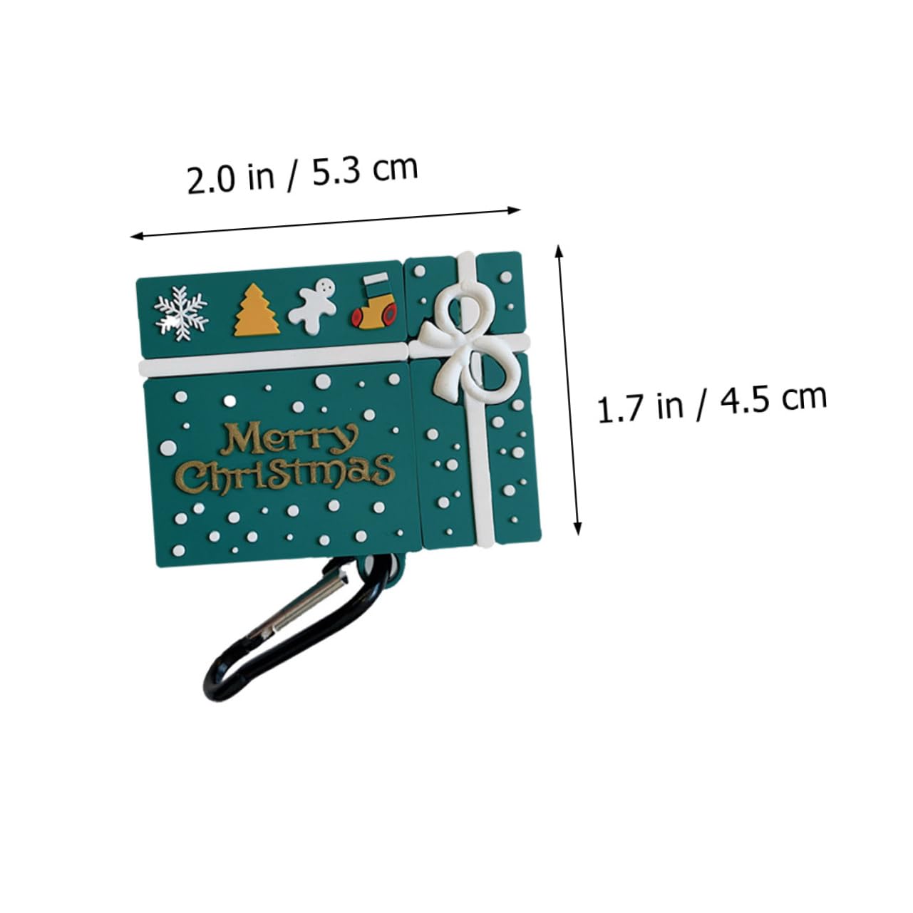 DOITOOL 3piezas Carcasa Navideña para Auriculares Inalámbricos Funda De Compatible con Protección contra Golpes y Arañazos Incluye Mosquetón Compacto y Ligero