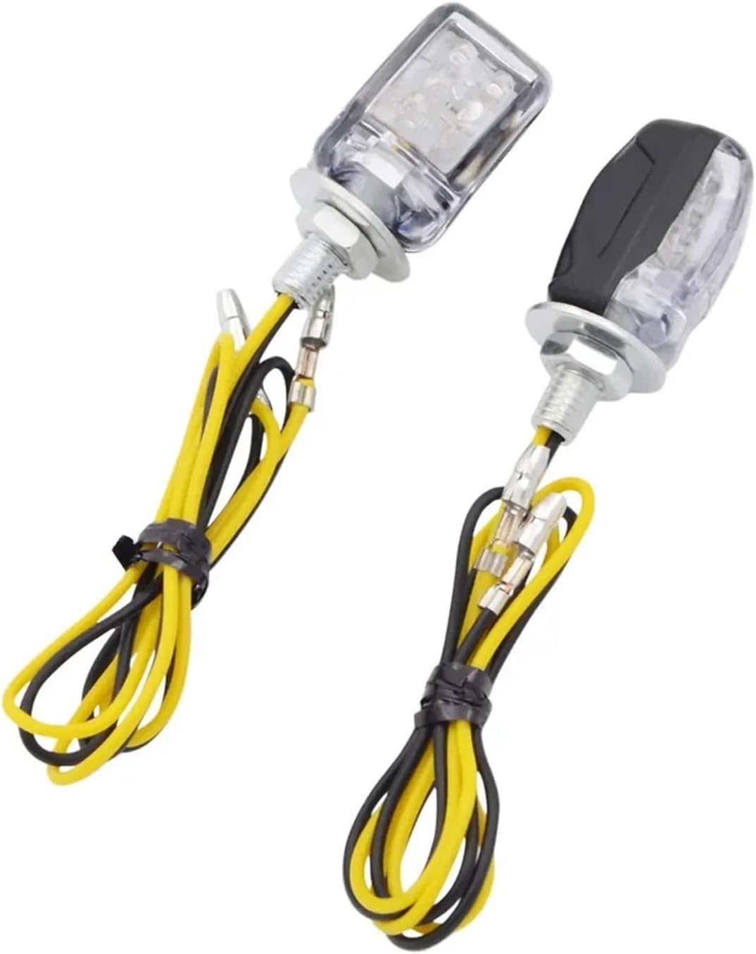 LED Motorcycle Mini Turn Signal Lights Blinker Flashing Indicator 12V Housing Chrome Car Trucks 6mm Bolt Screw Lamp Bulb Power Indicators Lamps